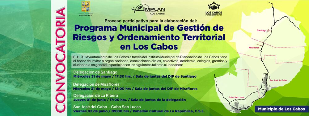 Invitan a talleres de participación ciudadana en #LOSCABOS