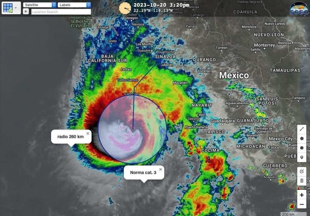Huracán Norma amenaza la costa del Pacífico mexicano (ACTUALIZACIÓN)