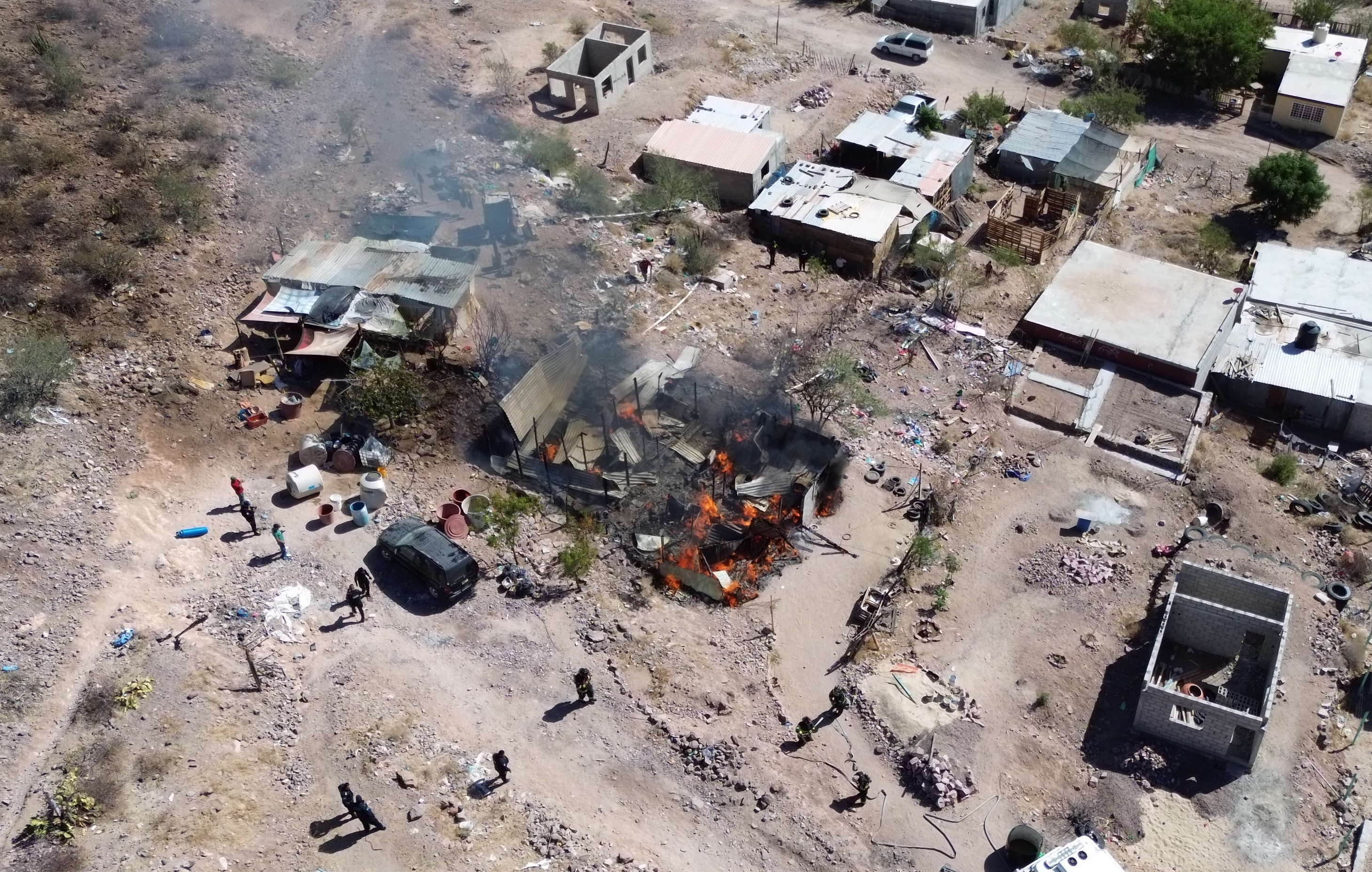 Incendio Consume Dos Viviendas En Villas De Guadalupe - Noticias La Paz