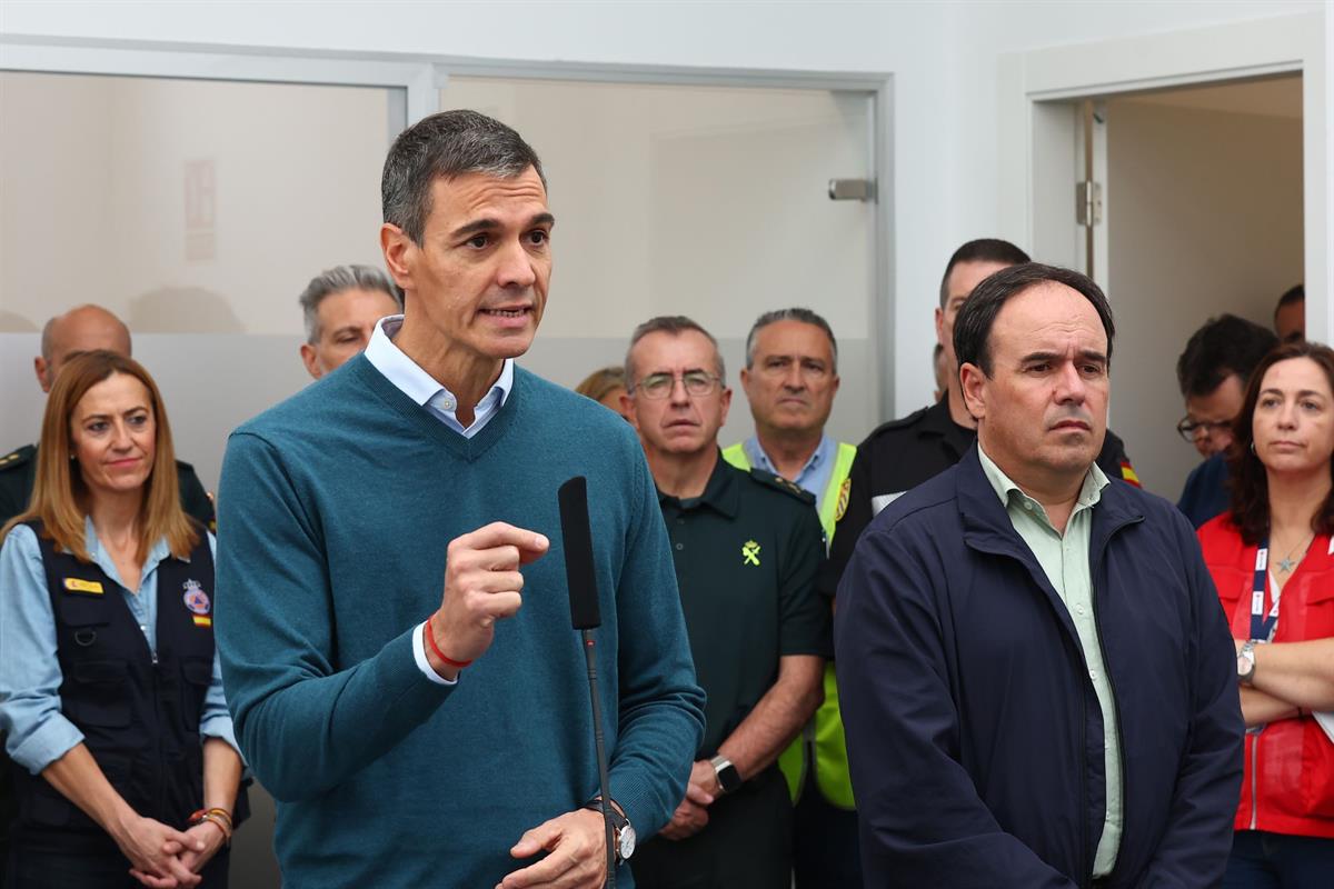 Sánchez comprometió apoyo a la reconstrucción de municipios afectados por la DANA