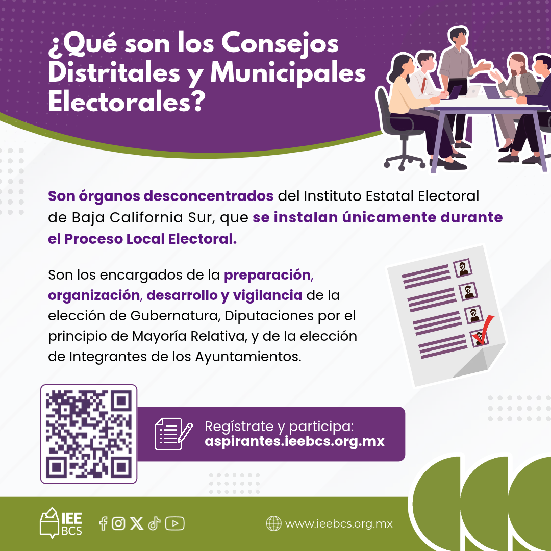 IEEBCS cierra el 15 de octubre registro para integrar consejos electorales