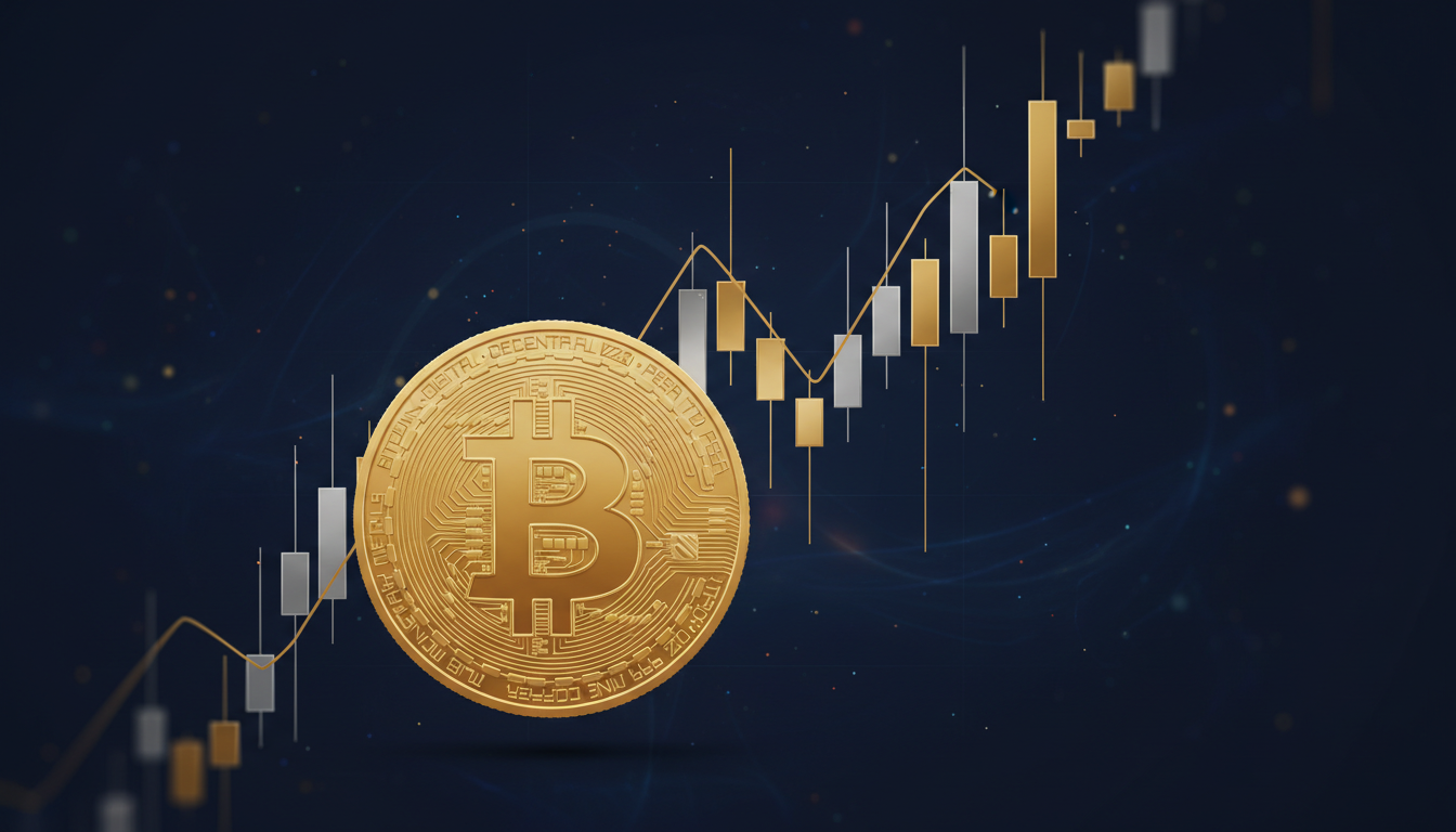 Ilustración conceptual de Bitcoin y los mercados de criptomonedas