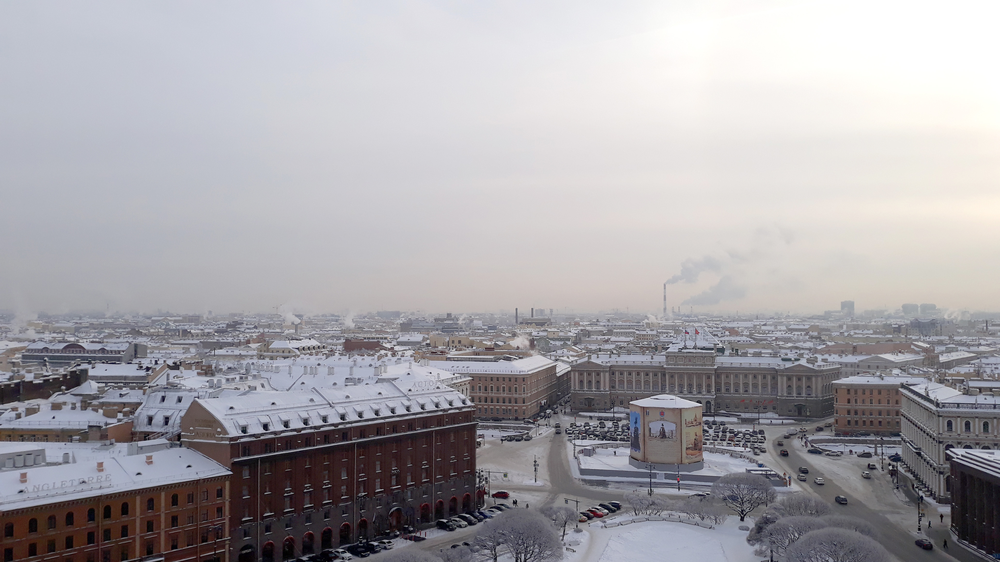 Vista panorámica de San Petersburgo, enero de 2019