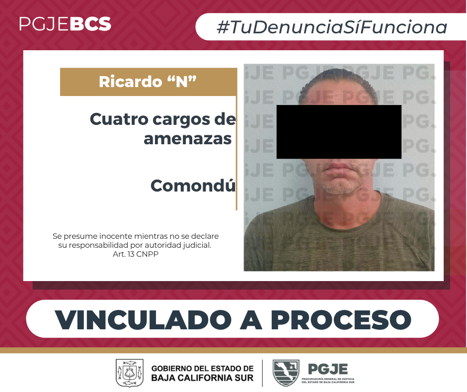 Ficha oficial de la PGJE sobre vinculación a proceso