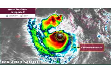 Simon se mantiene como huracán categoría 2 frente a Jalisco: Conagua