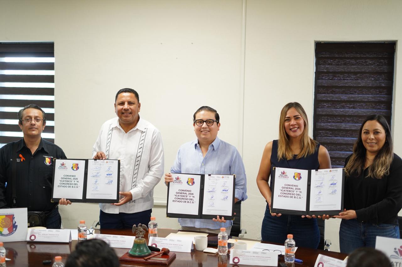Congreso de BCS e ICATEBCS firman convenio para ofrecer más de 400 cursos a trabajadores