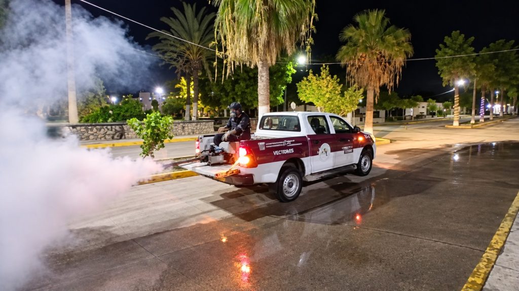 Operativo de fumigación difundido por el Gobierno de Baja California Sur