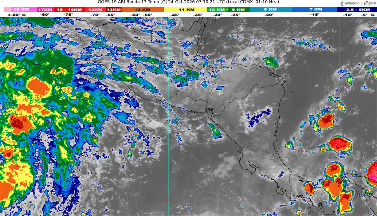 Imagen satelital de Istmo del 24 de octubre de 2026