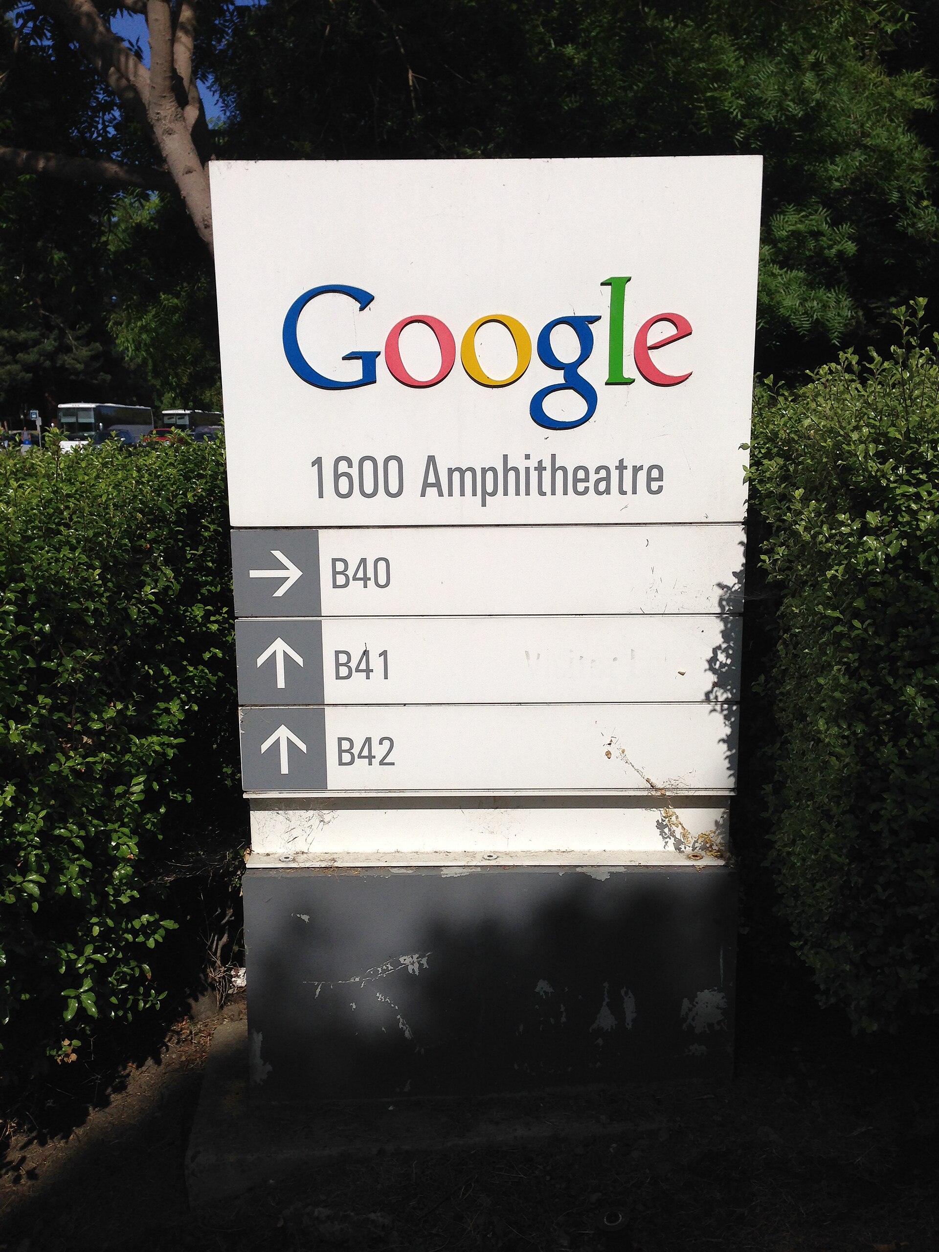 Señal de Googleplex en Mountain View, fotografiada en 2014; imagen de archivo ilustrativa.