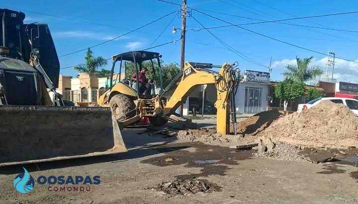 Trabajos de drenaje en la colonia Esperanza de Ciudad Constitución