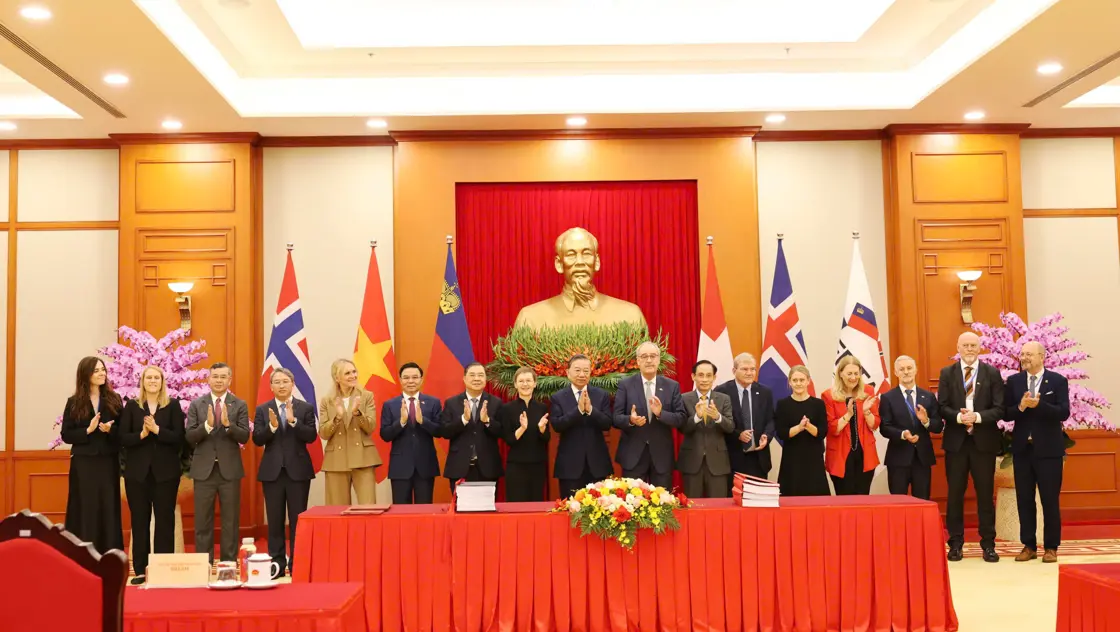 Representantes de la AELC en Vietnam. Foto: Embajada de Noruega en Hanói.